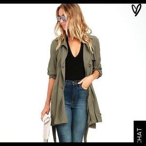 Olive & Oak Trench Coat in Olive